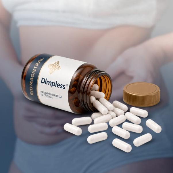 Frasco de Dimpless® com cápsulas